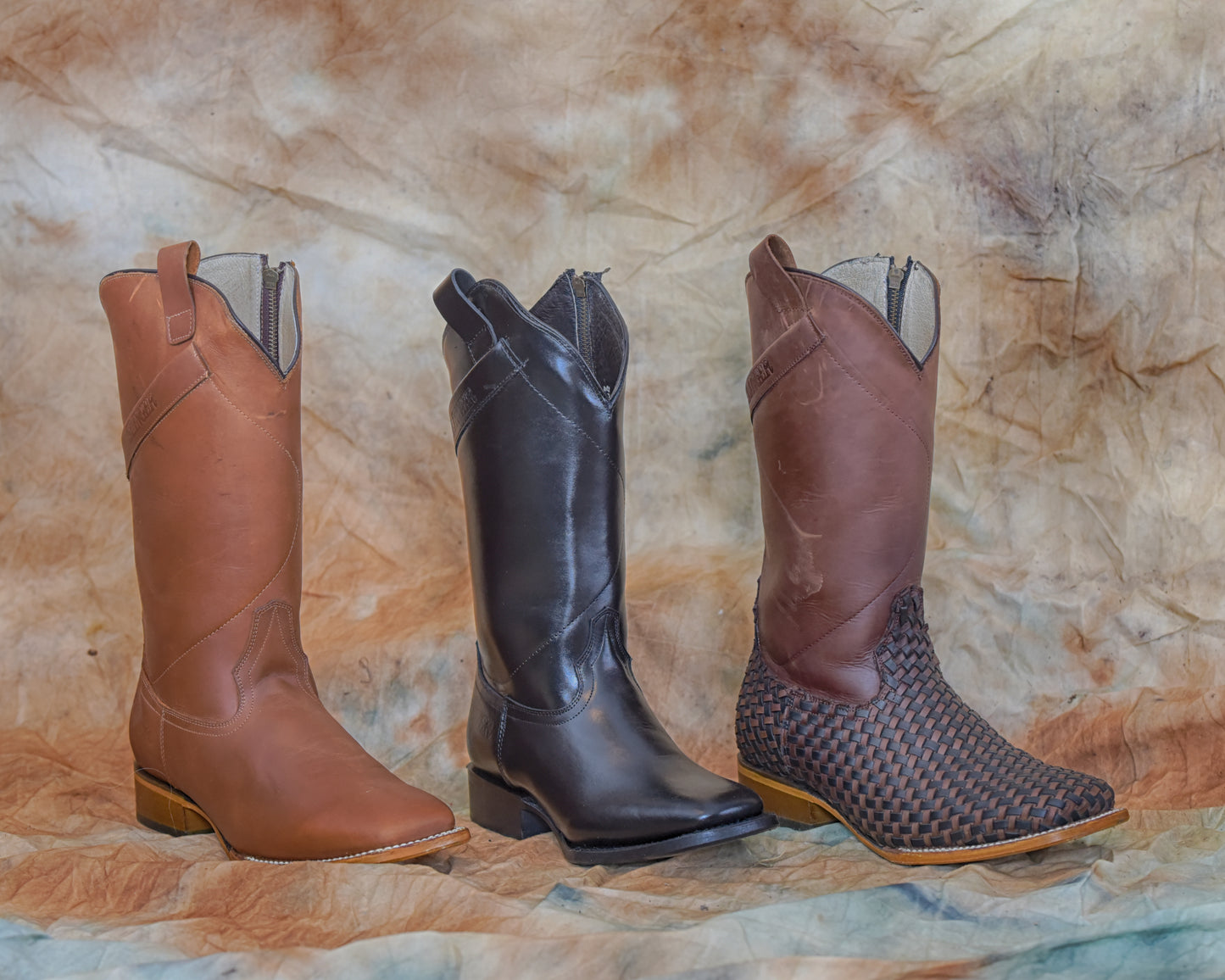Easy On Leather Boots with Concealed Carry Pockets and Side Zippers.
